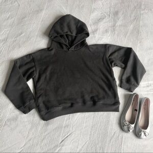 DPLUS Studio Charcoal Cropped Hoodie Small NWOT
